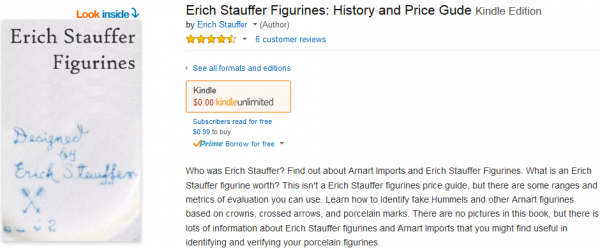 Erich Stauffer Figurines Price Guides History And